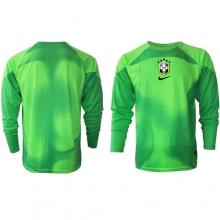 Brazil Goalkeeper Away Stadium Replica Jersey World Cup 2022 Long Sleeves