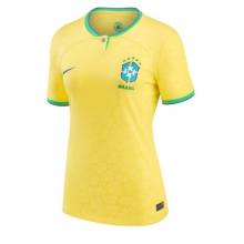 Brazil Home Stadium Replica Jersey Women World Cup 2022 Short Sleeves