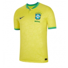 Brazil Home Stadium Replica Jersey World Cup 2022 Short Sleeves