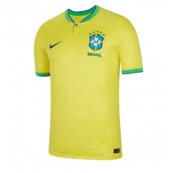 Brazil Home Stadium Replica Jersey World Cup 2022 Short Sleeves