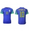 Brazil Neymar Jr #10 Away Stadium Replica Jersey World Cup 2022 Short Sleeves