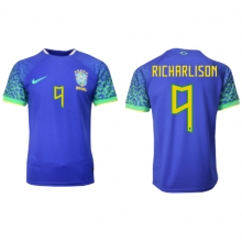 Brazil Richarlison #9 Away Stadium Replica Jersey World Cup 2022 Short Sleeves