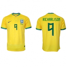 Brazil Richarlison #9 Home Stadium Replica Jersey World Cup 2022 Short Sleeves