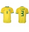 Brazil Thiago Silva #3 Home Stadium Replica Jersey World Cup 2022 Short Sleeves