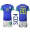 Brazil Vinicius Junior #20 Away Stadium Replica Jersey Kids World Cup 2022 Short Sleeves (+ pants)