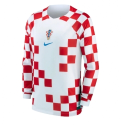 Croatia Home Stadium Replica Jersey World Cup 2022 Long Sleeves