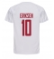 Denmark Christian Eriksen #10 Away Stadium Replica Jersey World Cup 2022 Short Sleeves