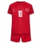 Denmark Christian Eriksen #10 Home Stadium Replica Jersey Kids World Cup 2022 Short Sleeves (+ pants)