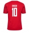 Denmark Christian Eriksen #10 Home Stadium Replica Jersey World Cup 2022 Short Sleeves