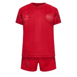 Denmark Home Stadium Replica Jersey Kids World Cup 2022 Short Sleeves (+ pants)