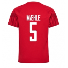 Denmark Joakim Maehle #5 Home Stadium Replica Jersey World Cup 2022 Short Sleeves