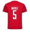 Denmark Joakim Maehle #5 Home Stadium Replica Jersey World Cup 2022 Short Sleeves