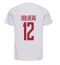 Denmark Kasper Dolberg #12 Away Stadium Replica Jersey World Cup 2022 Short Sleeves