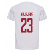 Denmark Pierre-Emile Hojbjerg #23 Away Stadium Replica Jersey World Cup 2022 Short Sleeves