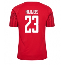 Denmark Pierre-Emile Hojbjerg #23 Home Stadium Replica Jersey World Cup 2022 Short Sleeves