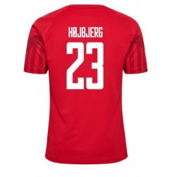 Denmark Pierre-Emile Hojbjerg #23 Home Stadium Replica Jersey World Cup 2022 Short Sleeves