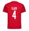 Denmark Simon Kjaer #4 Home Stadium Replica Jersey World Cup 2022 Short Sleeves