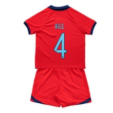 England Declan Rice #4 Away Stadium Replica Jersey Kids World Cup 2022 Short Sleeves (+ pants)