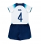 England Declan Rice #4 Home Stadium Replica Jersey Kids World Cup 2022 Short Sleeves (+ pants)