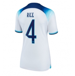 England Declan Rice #4 Home Stadium Replica Jersey Women World Cup 2022 Short Sleeves