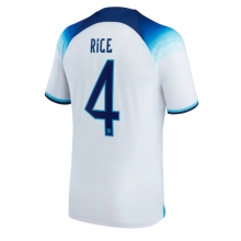 England Declan Rice #4 Home Stadium Replica Jersey World Cup 2022 Short Sleeves