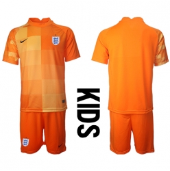 England Goalkeeper Away Stadium Replica Jersey Kids World Cup 2022 Short Sleeves (+ pants)