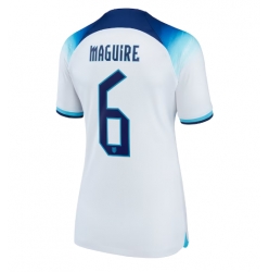 England Harry Maguire #6 Home Stadium Replica Jersey Women World Cup 2022 Short Sleeves