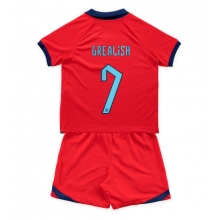 England Jack Grealish #7 Away Stadium Replica Jersey Kids World Cup 2022 Short Sleeves (+ pants)