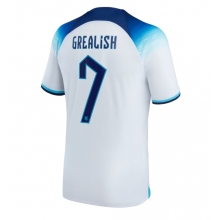 England Jack Grealish #7 Home Stadium Replica Jersey World Cup 2022 Short Sleeves