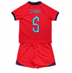 England John Stones #5 Away Stadium Replica Jersey Kids World Cup 2022 Short Sleeves (+ pants)