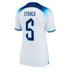 England John Stones #5 Home Stadium Replica Jersey Women World Cup 2022 Short Sleeves