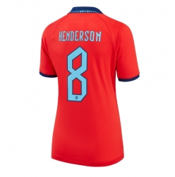 England Jordan Henderson #8 Away Stadium Replica Jersey Women World Cup 2022 Short Sleeves