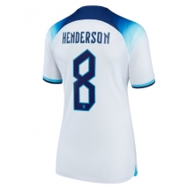 England Jordan Henderson #8 Home Stadium Replica Jersey Women World Cup 2022 Short Sleeves