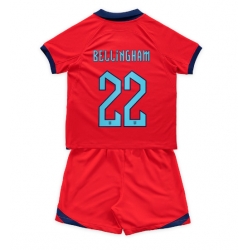 England Jude Bellingham #22 Away Stadium Replica Jersey Kids World Cup 2022 Short Sleeves (+ pants)