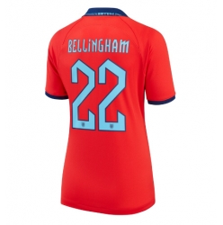 England Jude Bellingham #22 Away Stadium Replica Jersey Women World Cup 2022 Short Sleeves