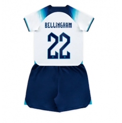 England Jude Bellingham #22 Home Stadium Replica Jersey Kids World Cup 2022 Short Sleeves (+ pants)