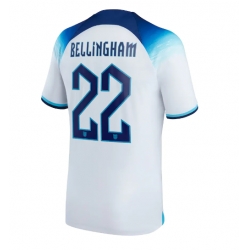 England Jude Bellingham #22 Home Stadium Replica Jersey World Cup 2022 Short Sleeves