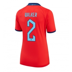 England Kyle Walker #2 Away Stadium Replica Jersey Women World Cup 2022 Short Sleeves