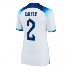 England Kyle Walker #2 Home Stadium Replica Jersey Women World Cup 2022 Short Sleeves