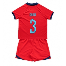 England Luke Shaw #3 Away Stadium Replica Jersey Kids World Cup 2022 Short Sleeves (+ pants)