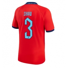 England Luke Shaw #3 Away Stadium Replica Jersey World Cup 2022 Short Sleeves