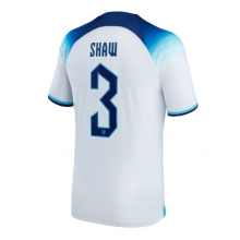 England Luke Shaw #3 Home Stadium Replica Jersey World Cup 2022 Short Sleeves