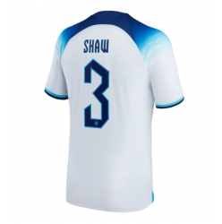 England Luke Shaw #3 Home Stadium Replica Jersey World Cup 2022 Short Sleeves