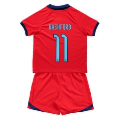 England Marcus Rashford #11 Away Stadium Replica Jersey Kids World Cup 2022 Short Sleeves (+ pants)