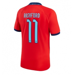 England Marcus Rashford #11 Away Stadium Replica Jersey World Cup 2022 Short Sleeves