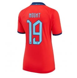 England Mason Mount #19 Away Stadium Replica Jersey Women World Cup 2022 Short Sleeves