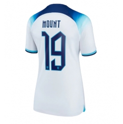 England Mason Mount #19 Home Stadium Replica Jersey Women World Cup 2022 Short Sleeves