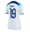 England Mason Mount #19 Home Stadium Replica Jersey Women World Cup 2022 Short Sleeves