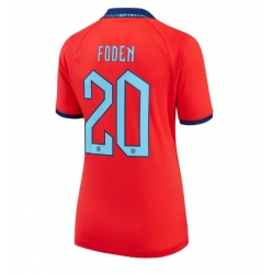 England Phil Foden #20 Away Stadium Replica Jersey Women World Cup 2022 Short Sleeves