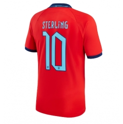 England Raheem Sterling #10 Away Stadium Replica Jersey World Cup 2022 Short Sleeves